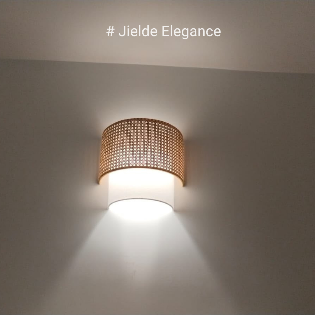 Cane & Silk Double-Shade Wall Lamp preview 3